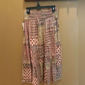Liverpool Multicolor Geometric Midi Skirt